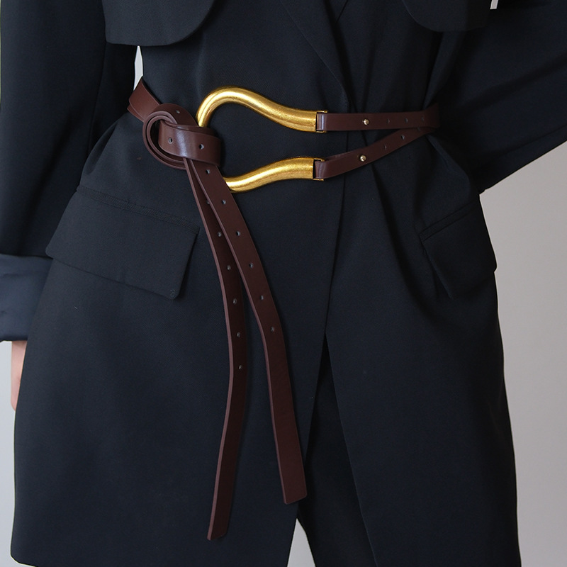 Corset Waist Cinch - Brede damesriem – grote paardenbitgesp, veelzijdige