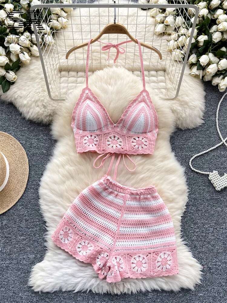 Cami Top Lace - Strandvakantie Gebreide 2 stuks Pakken Vrouwen