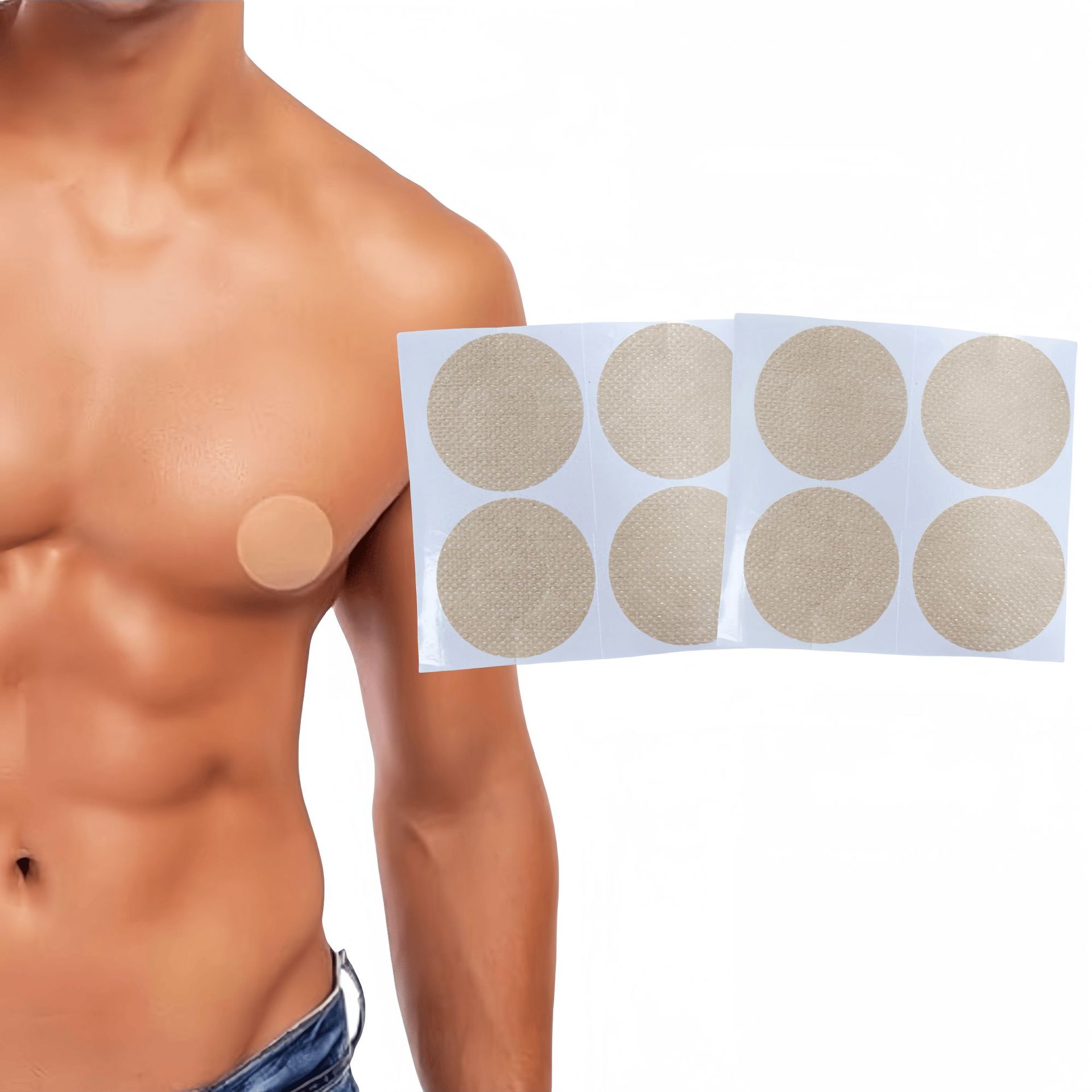 Nipple Cover Pasties - Wegwerp onzichtbare tepelplakkers voor heren, ademende,