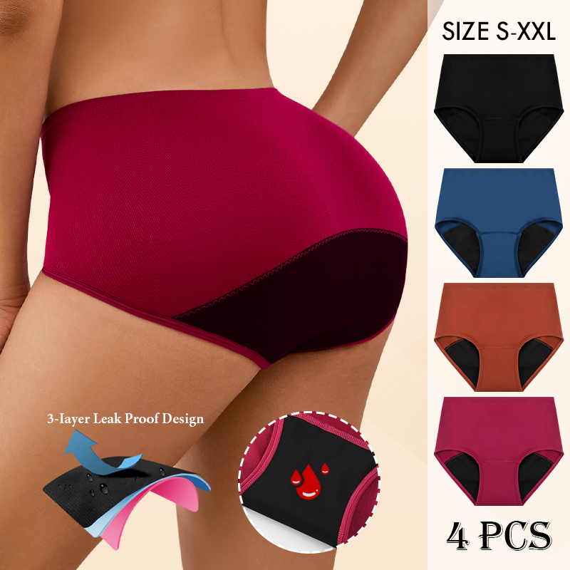 Period Panty Absorbent - Naadloze menstruatieonderbroek voor dames, met 3-laags