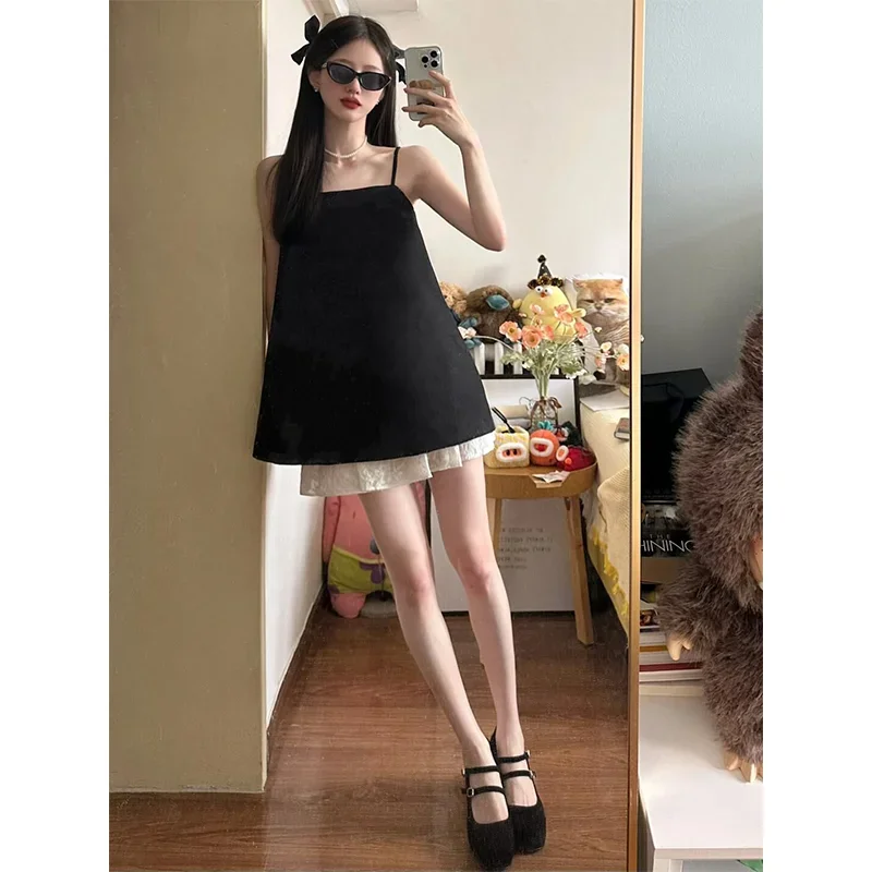Cami Top Lace - Kleur Contrast Chic Meisje 2 st