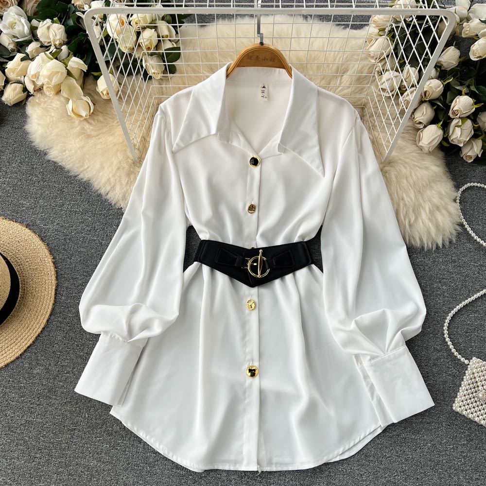 Ele Long Sve White irt Dr Unie - Corset Waist Cinch recensie en prijs