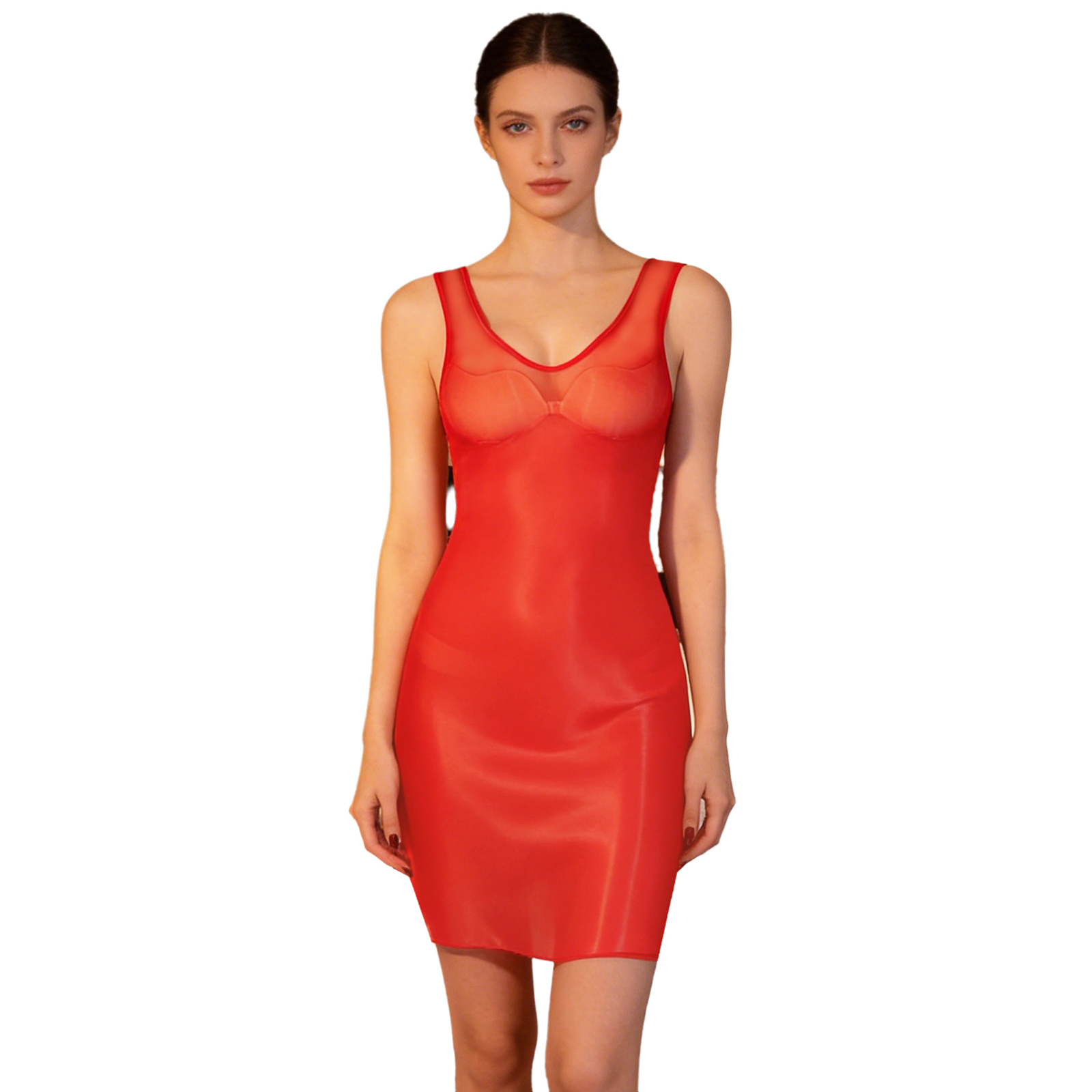 Dames glanzende pure bodycon-j - Babydoll Chemise Night recensie en prijs
