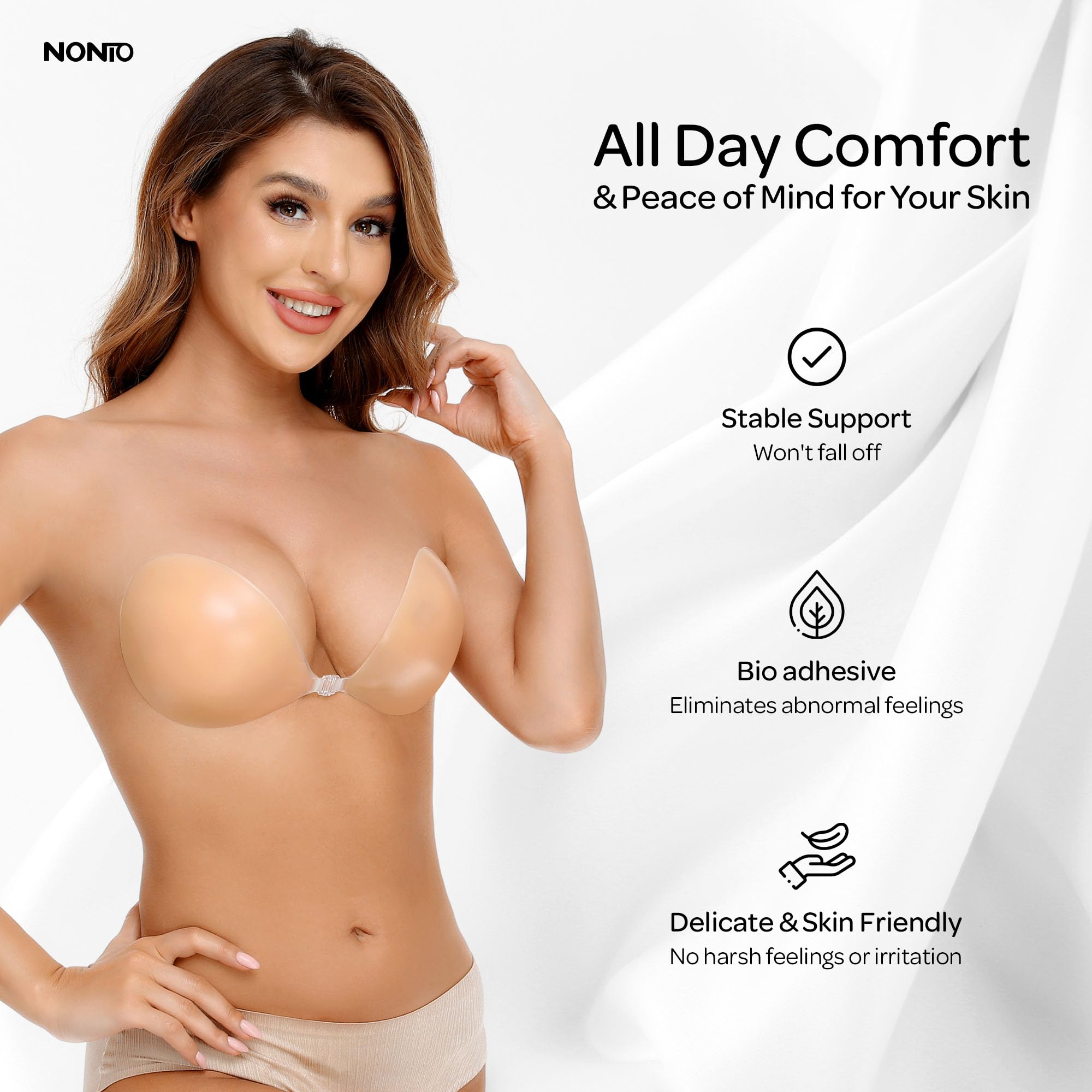 Zelfklevende bh strapless klev - Silicone Bra Adhesive recensie en prijs
