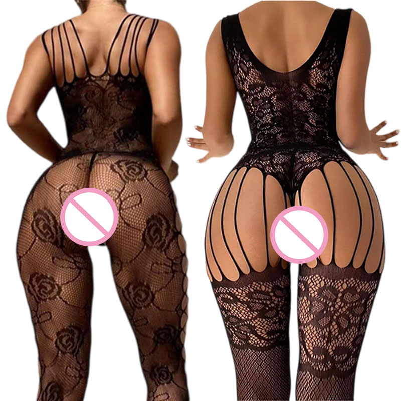 Zwart Crotchless Zachte Stretc - Bodystocking Fishnet recensie en prijs
