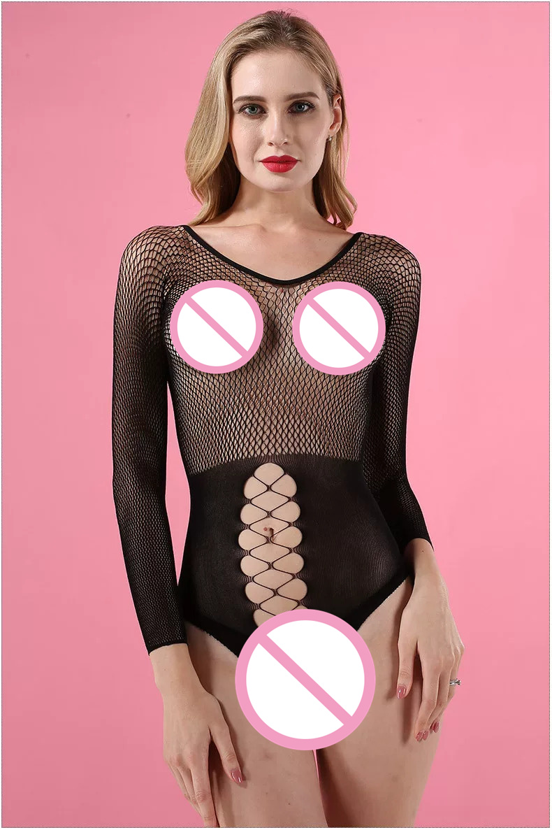 Sexy zwarte visnet lingerie bo - Bodystocking Fishnet recensie en prijs