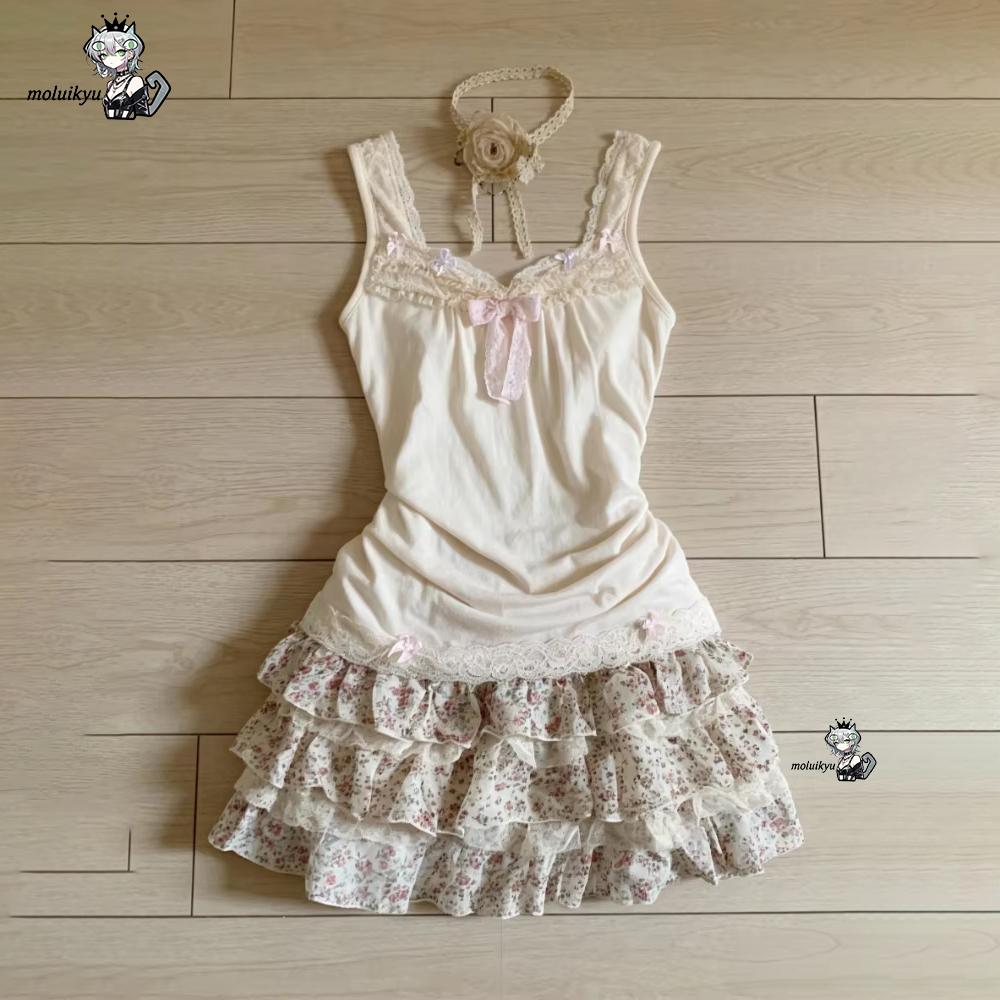 Vrouwen Y2K 2-delige outfitset - Cami Top Lace recensie en prijs