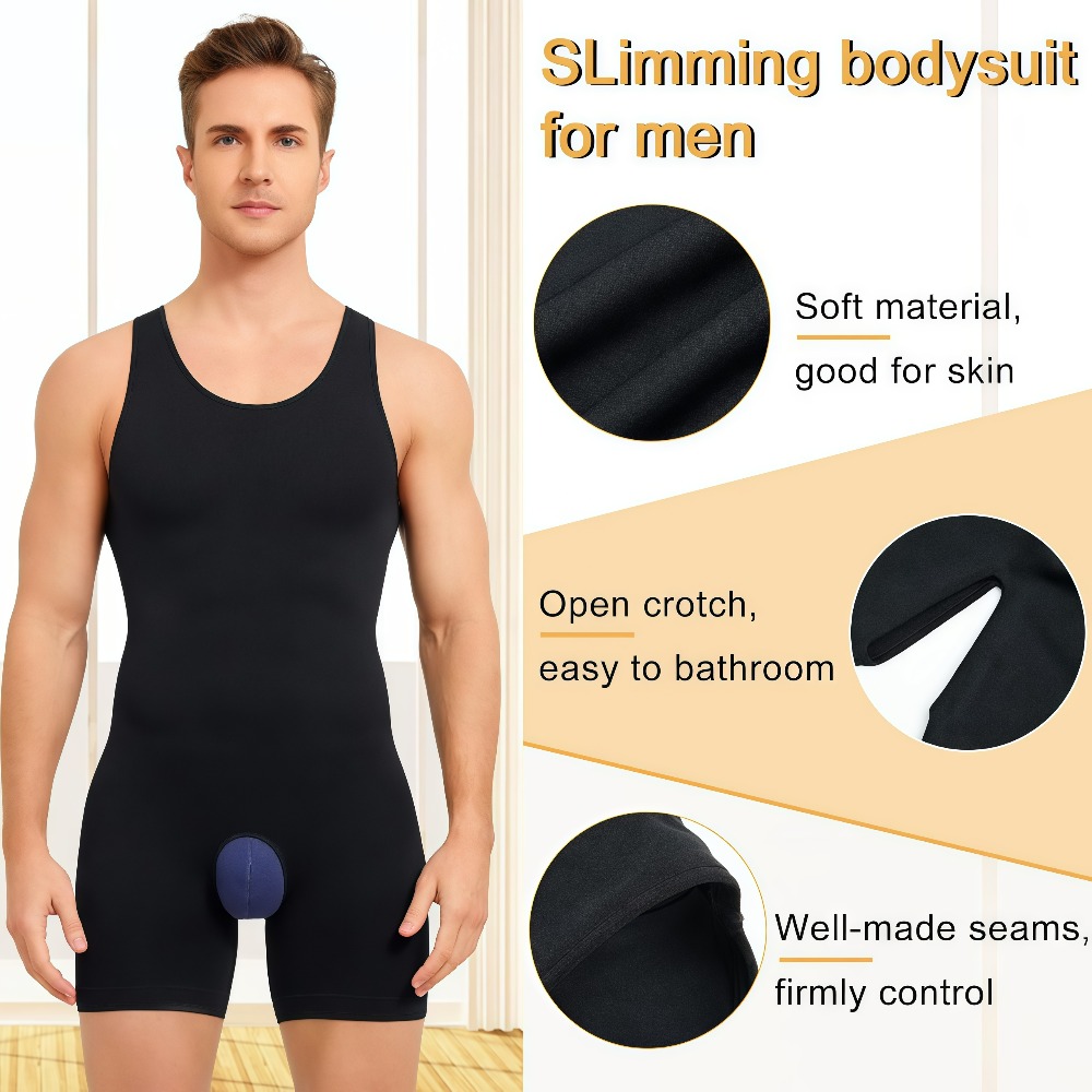 1 stuks heren naadloze compres - Shapewear Bodysuit Firm recensie en prijs