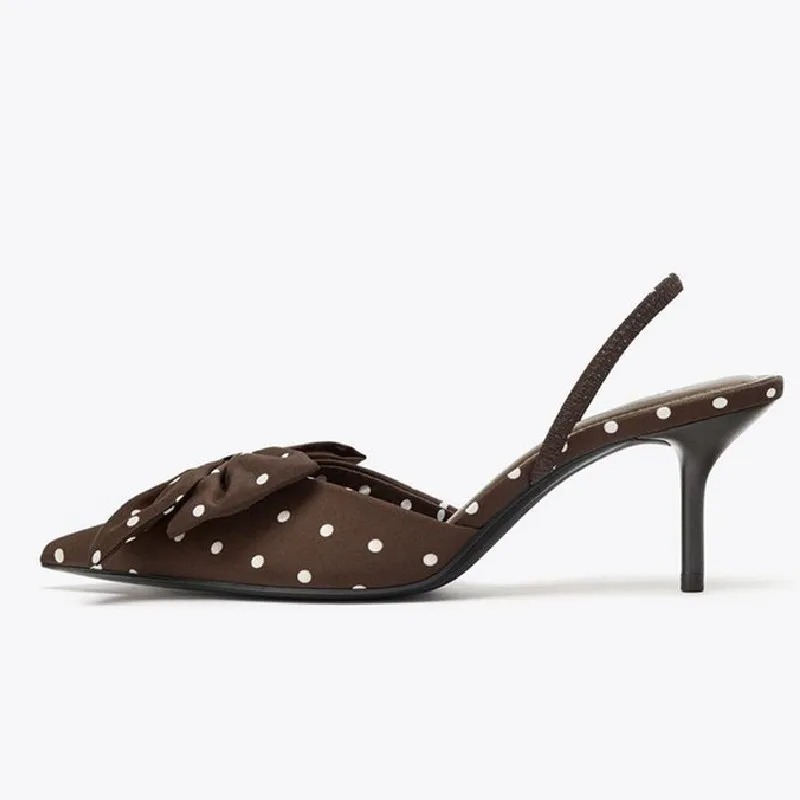 Bruine Polka Dot Vlinder Knoop - Slip Dress Satin recensie en prijs