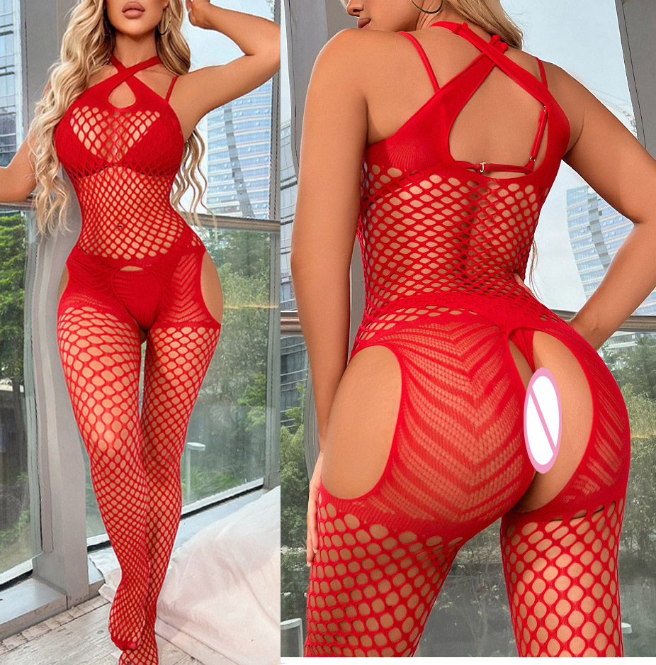 Kerst sexy gehaakte visnet bod - Bodystocking Fishnet recensie en prijs
