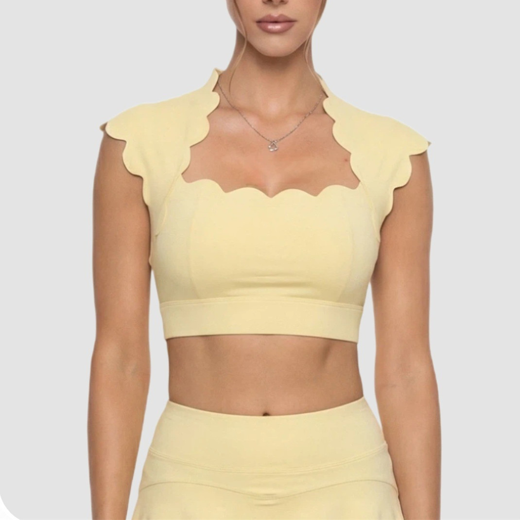 Sportbeha met golvende rand vo - Sports Bra High Impact recensie en prijs