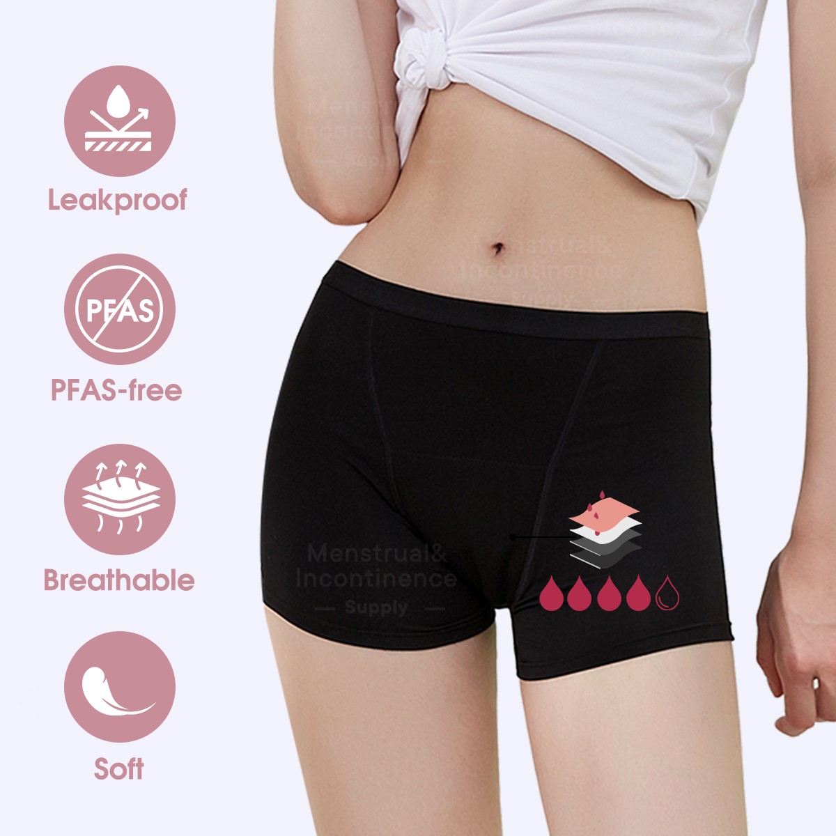 Bamboevezel Periode-ondergoed  - Boyshort Underwear recensie en prijs