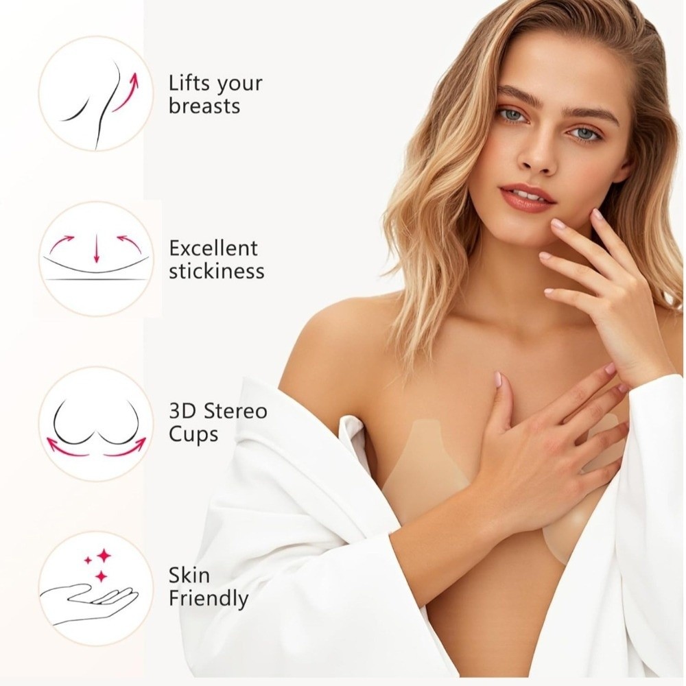 Naadloze siliconen tepelhoedje - Silicone Bra Adhesive recensie en prijs
